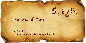 Semsey Ábel névjegykártya